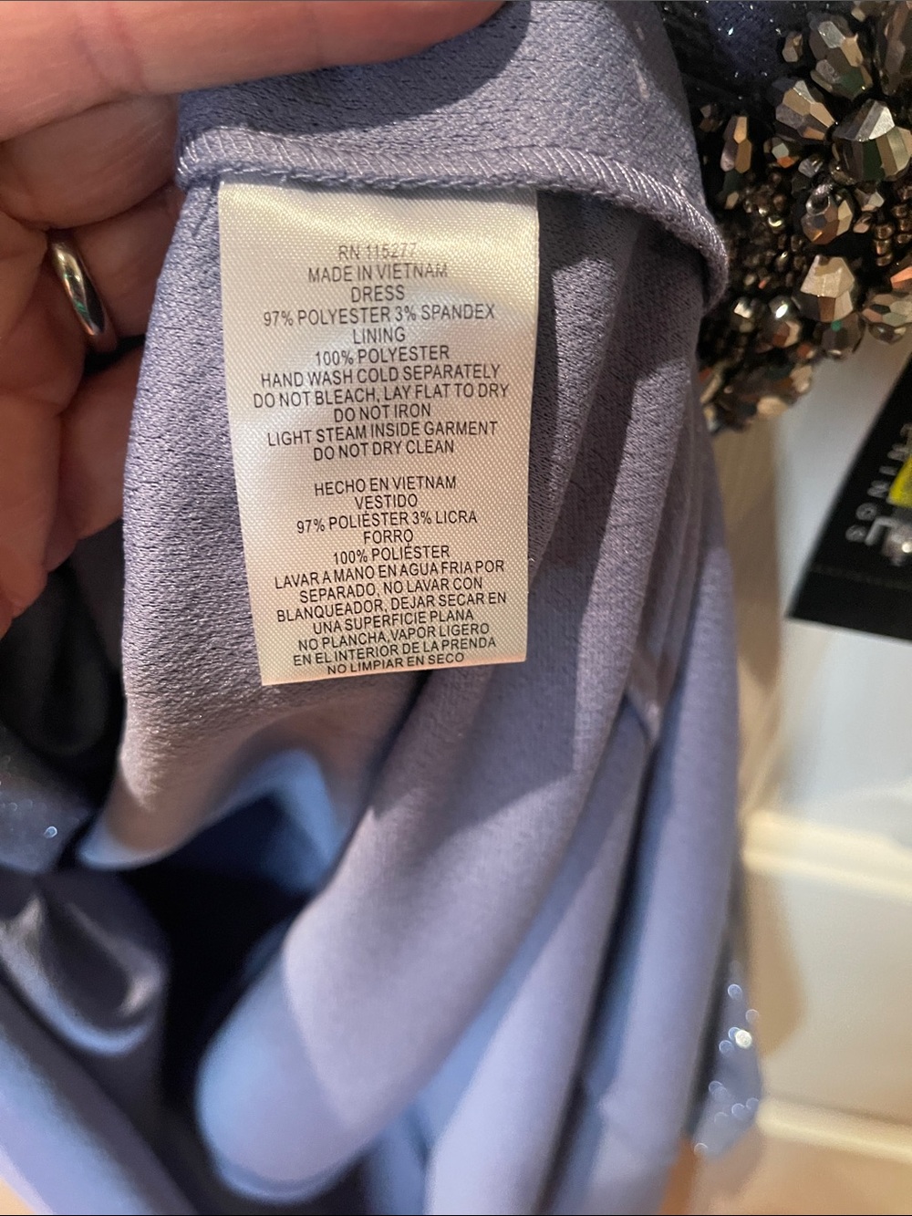 Plus-Size Glitter Wrap Maxi Dress in periwinkle Blue - Picture 14 of 16
